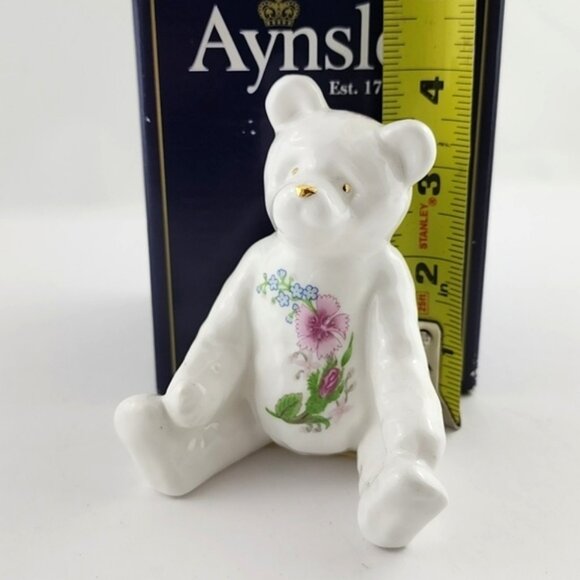 Aynsley Wild Tudor Teddy Bear Figurine English Fine Bone China Original With Box - Picture 14 of 14